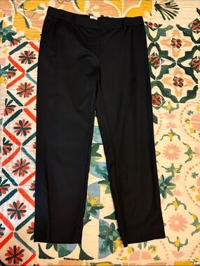 CAbi Black Straight-Leg Dress Trousers